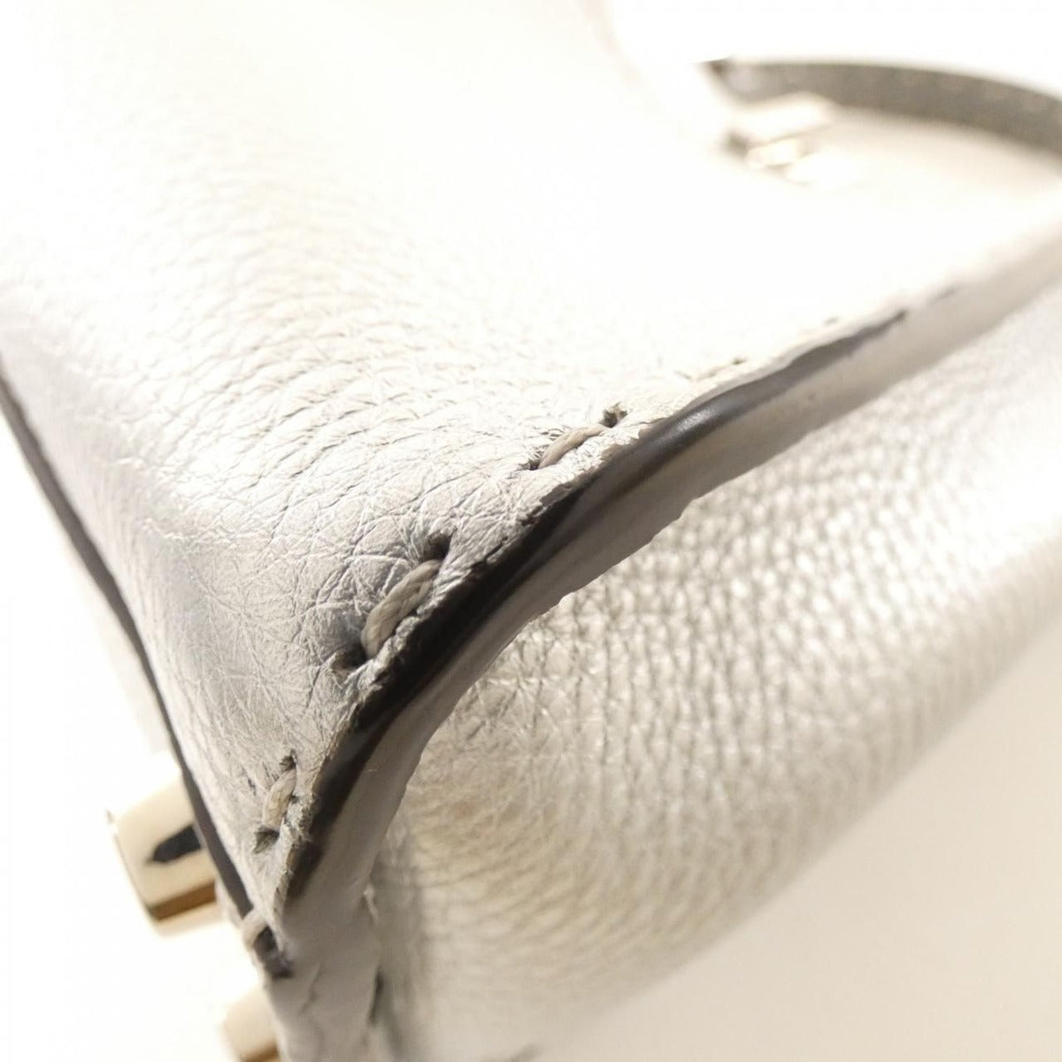 Fendi Selleria Peekaboo Mini Bag Argento — view 3
