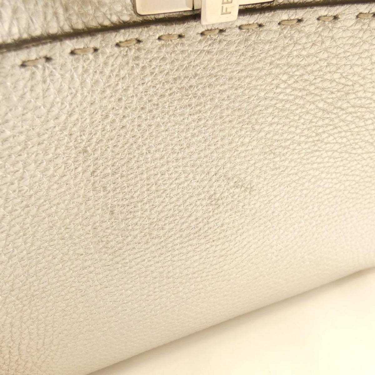 Fendi Selleria Peekaboo Mini Bag Argento — view 5