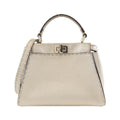 Fendi Selleria Peekaboo Mini Bag Argento