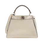 Fendi Selleria Peekaboo Mini Bag Argento