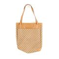 Gucci Sorry 002 115 Tote Leather GG Pattern Gold Charm Vintage