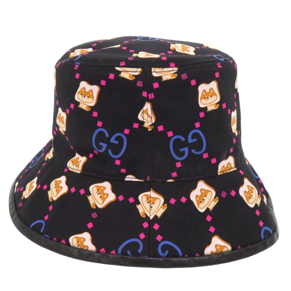 Gucci Pikarar Kawaii Baguette Hat M Shiba Inu Black Blue X Pink