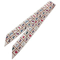 Hermes Twilly Couvertures Et Tenues de Jour Horsewear White Scarf