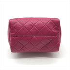 Chanel CC Logo Quilted Mini Chain Shoulder Bag Pink — view 4