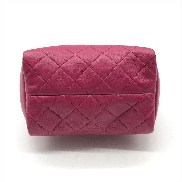 Chanel CC Logo Quilted Mini Chain Shoulder Bag Pink — view 4