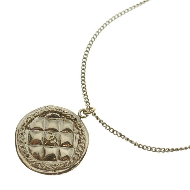 Chanel Coco Mark Quilted Plate Necklace