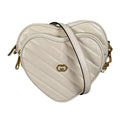 Gucci Heart Chain Shoulder Bag Interlocking White