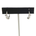 Celine Knot Small Rhodium Finish Brass Earrings