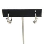 Celine Knot Small Rhodium Finish Brass Earrings