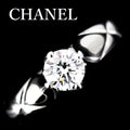 Chanel Quilted Diamond 050 CT E-Vvs 2 Ring Pt950