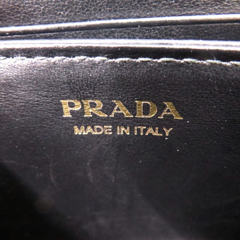 Prada Round Zipper 1 mm 268 Leather Gold Hardware Black Coin Case Wallet — view 6