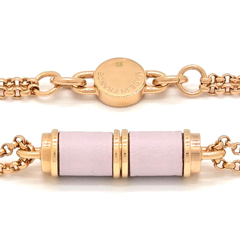 Hermes Charnieres PM Necklace Swift Leather Gold Color Metal Neck Circumference — view 5