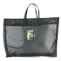 Fendi Handbag FF Logo Mesh Big Bag Nylon Black