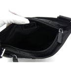 Prada Shoulder Bag Triangle Logo Black Tessuto Nylon Mark — view 3