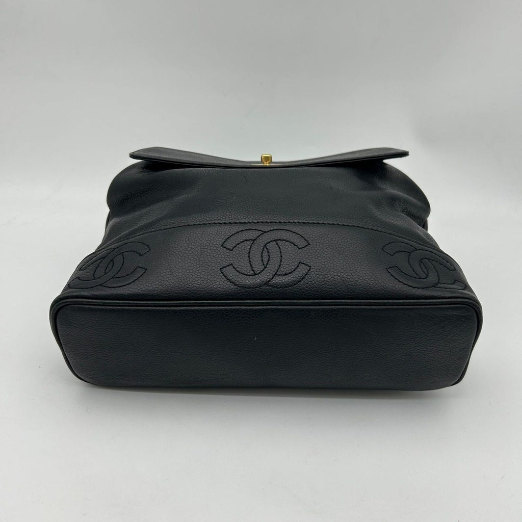 Chanel Triple Coco Backpack Caviar Leather — view 5