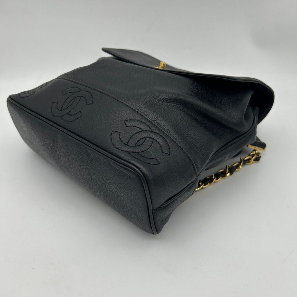 Chanel Triple Coco Backpack Caviar Leather — view 6