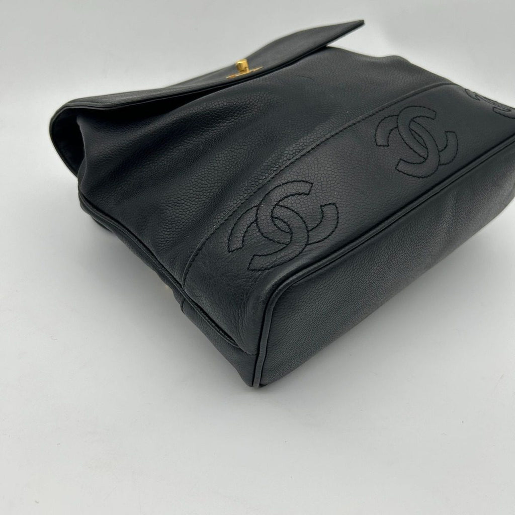 Chanel Triple Coco Backpack Caviar Leather — view 7
