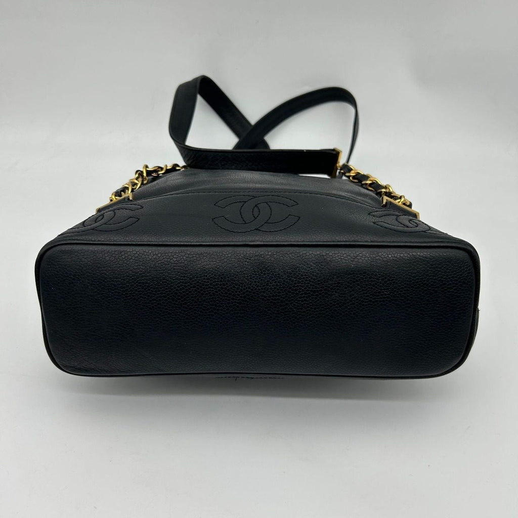 Chanel Triple Coco Backpack Caviar Leather — view 8