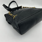 Chanel Triple Coco Backpack Caviar Leather — view 9