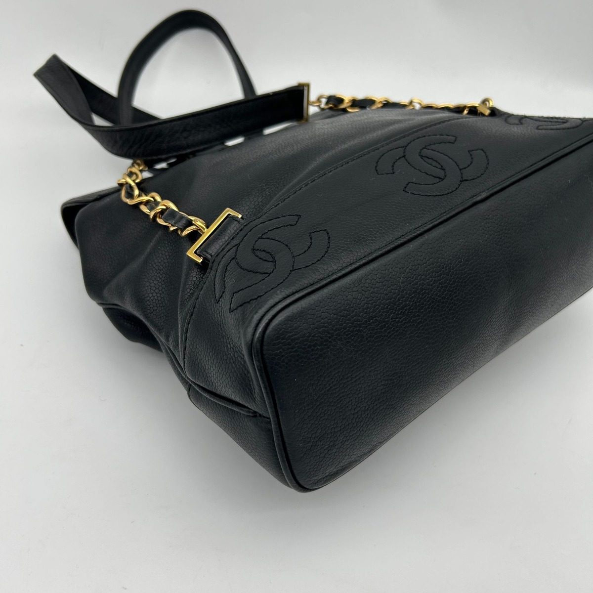 Chanel Triple Coco Backpack Caviar Leather — view 9