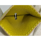 Hermes Diablo Card Case Chevre Leather Yellow Stamped — view 9
