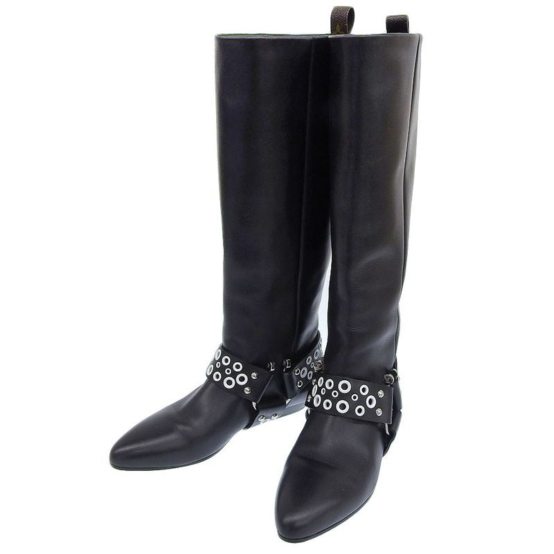 Louis Vuitton 2019 Item Rhapsody Line Pointed Toe Low Heel Leather Long Boots