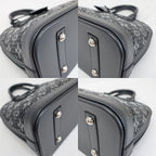 Louis Vuitton Alma PM Monogram Lace Handbag Black Red — view 6