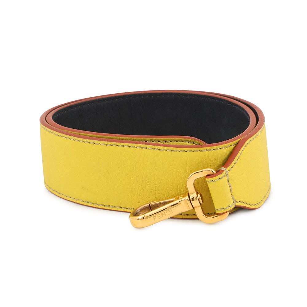 Fendi Shoulder Strap Leather Yellownavy