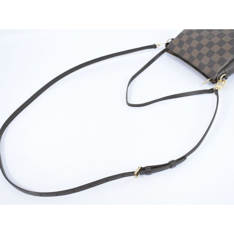 Louis Vuitton Trousse Makeup Damier Ebene 2-Way Shoulder Bag Brown — view 5