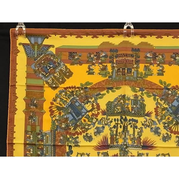 Hermes Scarf Carre 90 Multicolor 100% Silk Astres Es Soleils Celestial — view 3