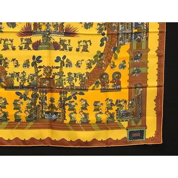 Hermes Scarf Carre 90 Multicolor 100% Silk Astres Es Soleils Celestial — view 4