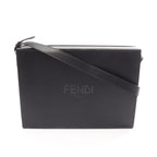 Fendi Shoulder Bag Messenger Box Black Leather Box