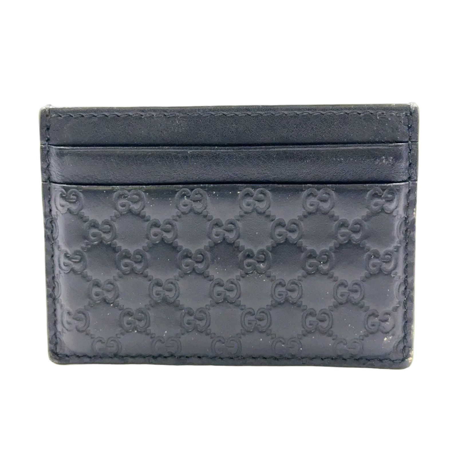 Gucci Micro Guccissima Leather Black Card Case