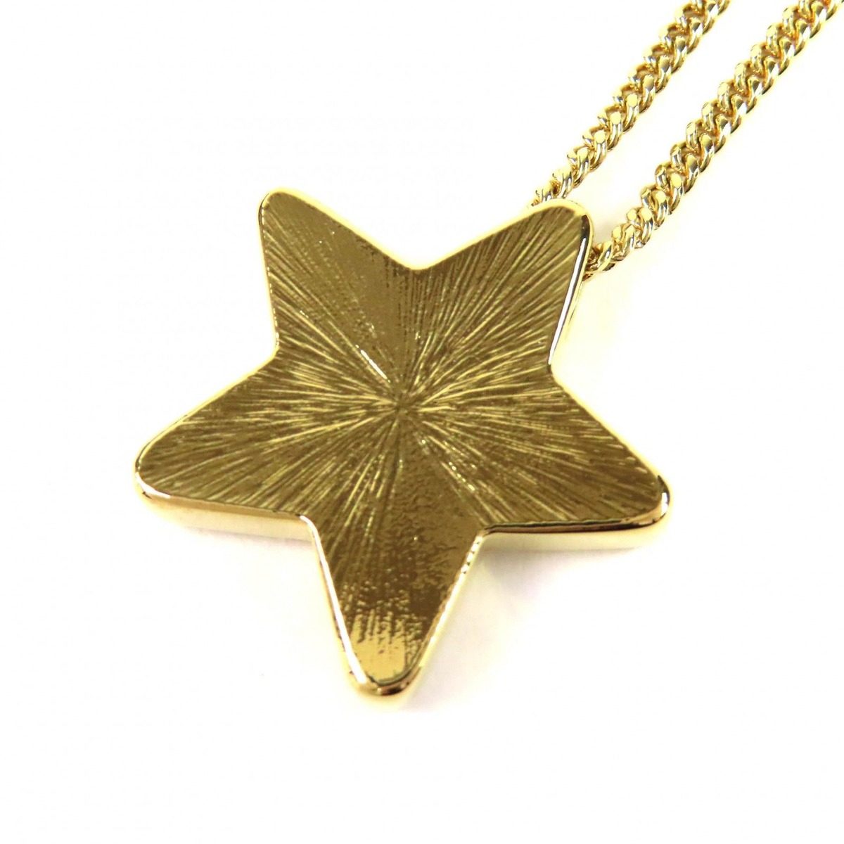 Chanel Crystal CC Logo Star Necklace Pendant Gold Black — view 6