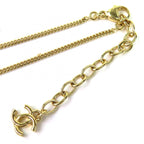 Chanel Crystal CC Logo Star Necklace Pendant Gold Black — view 8