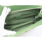 Gucci Petit GG 2-Way Handbag Leather Green Silver — view 5