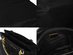 Prada Handbag Triangle Logo Nylon Gold Black — view 7