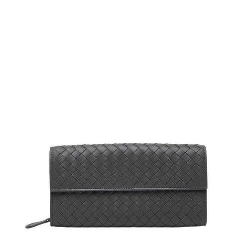Bottega Veneta Intrecciato Gray Leather