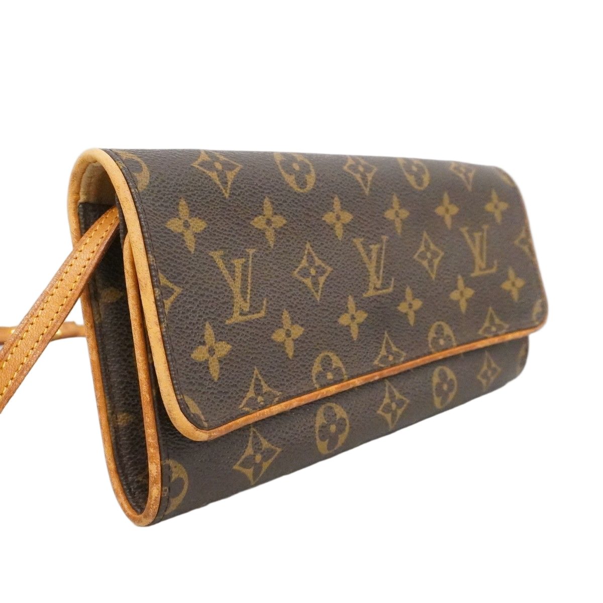 Louis Vuitton Shoulder Bag Monogram Pochette Twin GM Brown — view 2