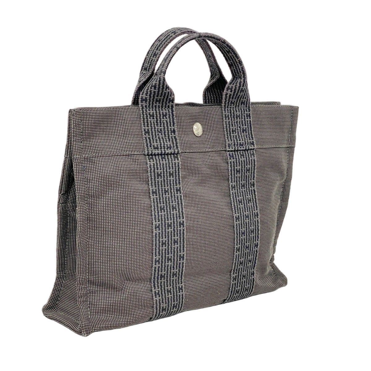 Hermes Tote Her Line PM Canvas Gray Silver — view 2