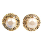Chanel Engraved Large GP Earrings