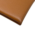 Hermes Card Case Coin Calvi Duo Engraved B Gold Brown Silver Hardware — view 5