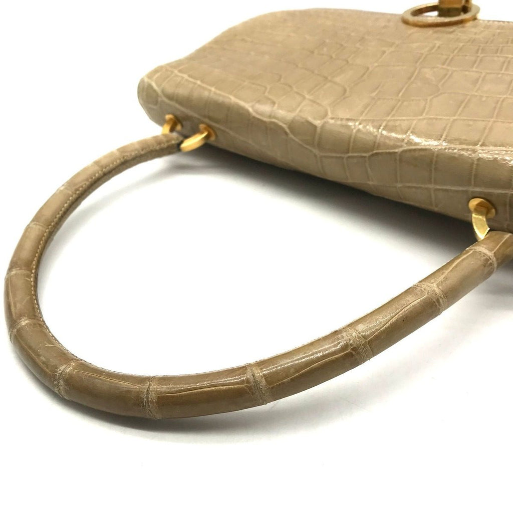Hermes Ring de Porosus Croco Hand Bag Beige — view 7