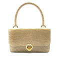 Hermes Ring de Porosus Croco Hand Bag Beige