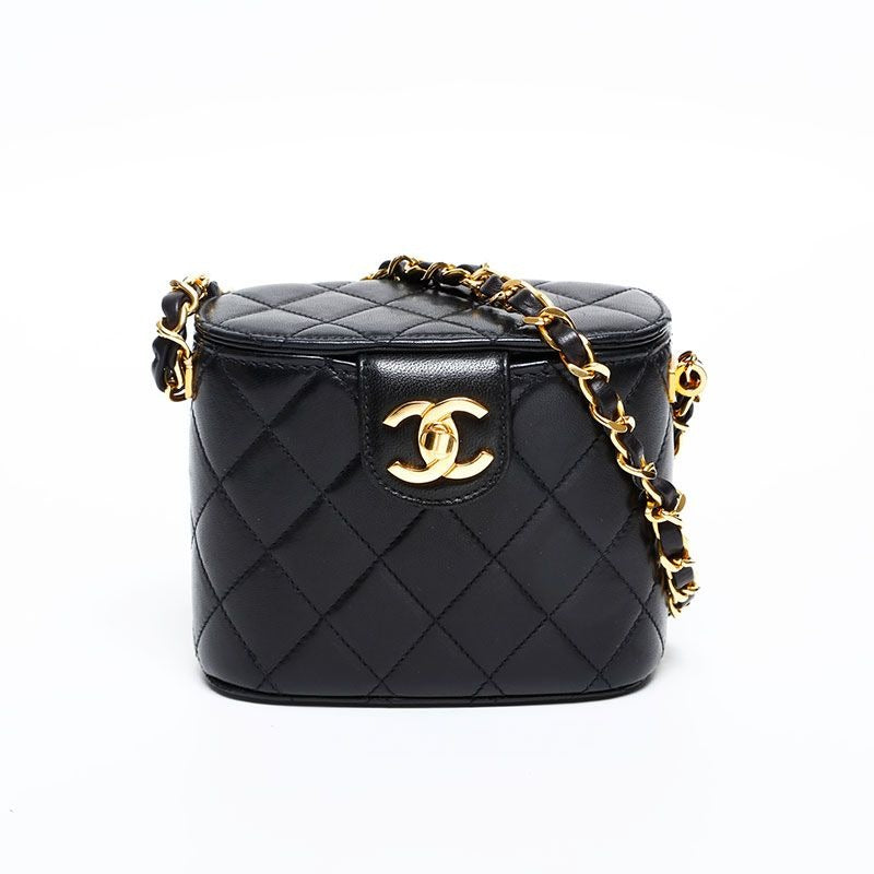 Chanel Shoulder Bag Lambskin Chain Vanity