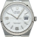 Rolex Land Watch Honeycomb Motif Box 18k White Gold SS