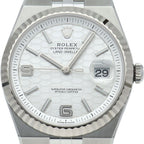 Rolex Land Watch Honeycomb Motif Box 18k White Gold SS
