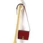 Celine dls Classic Box Small Leather Shoulder Bag Red — view 9