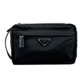 Prada Triangle Logo Clutch Travel Pouch Nylon