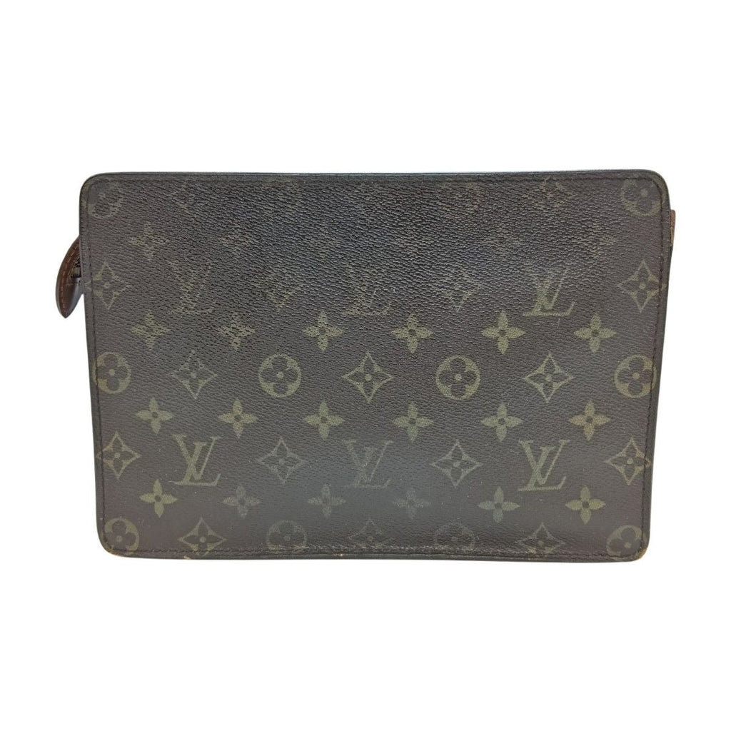 Louis Vuitton Monogram Pochette Homme Clutch Bag Second Brown